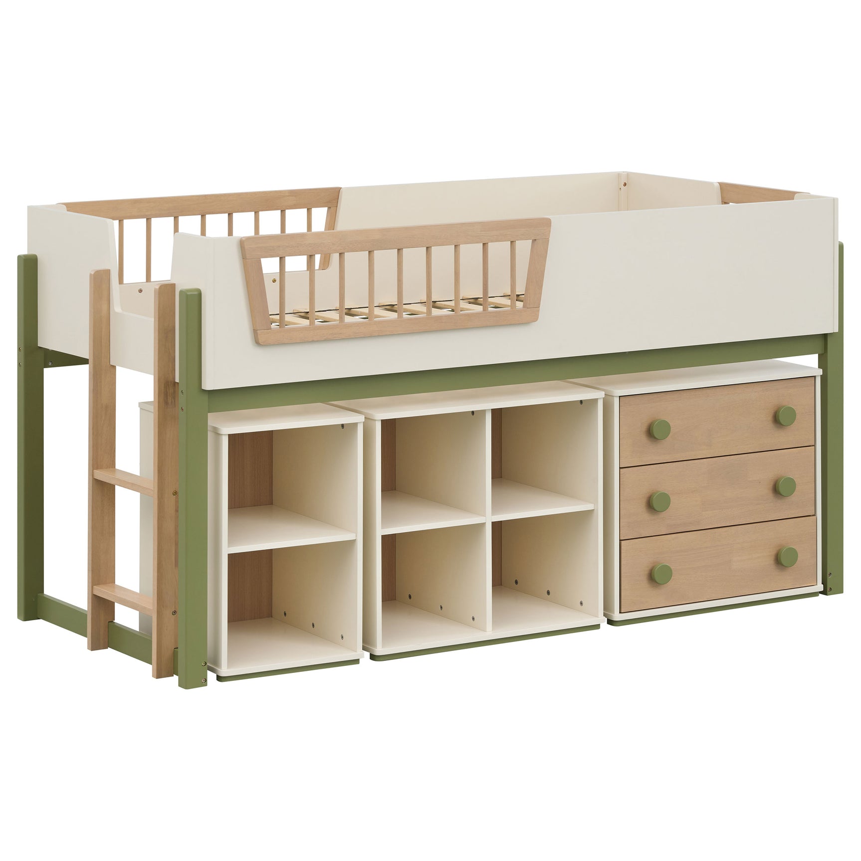 Evren Off White / Natural / Olive Twin Strg Loft
