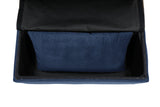 Garrell Blue Velvet Lift Top Storage Bench with Pull-out Bed - Ornate Home