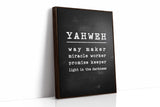 Yahweh Chalkboard Declaration