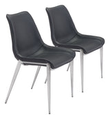 Magnus Black & Silver Dining Chair (Set of 2)