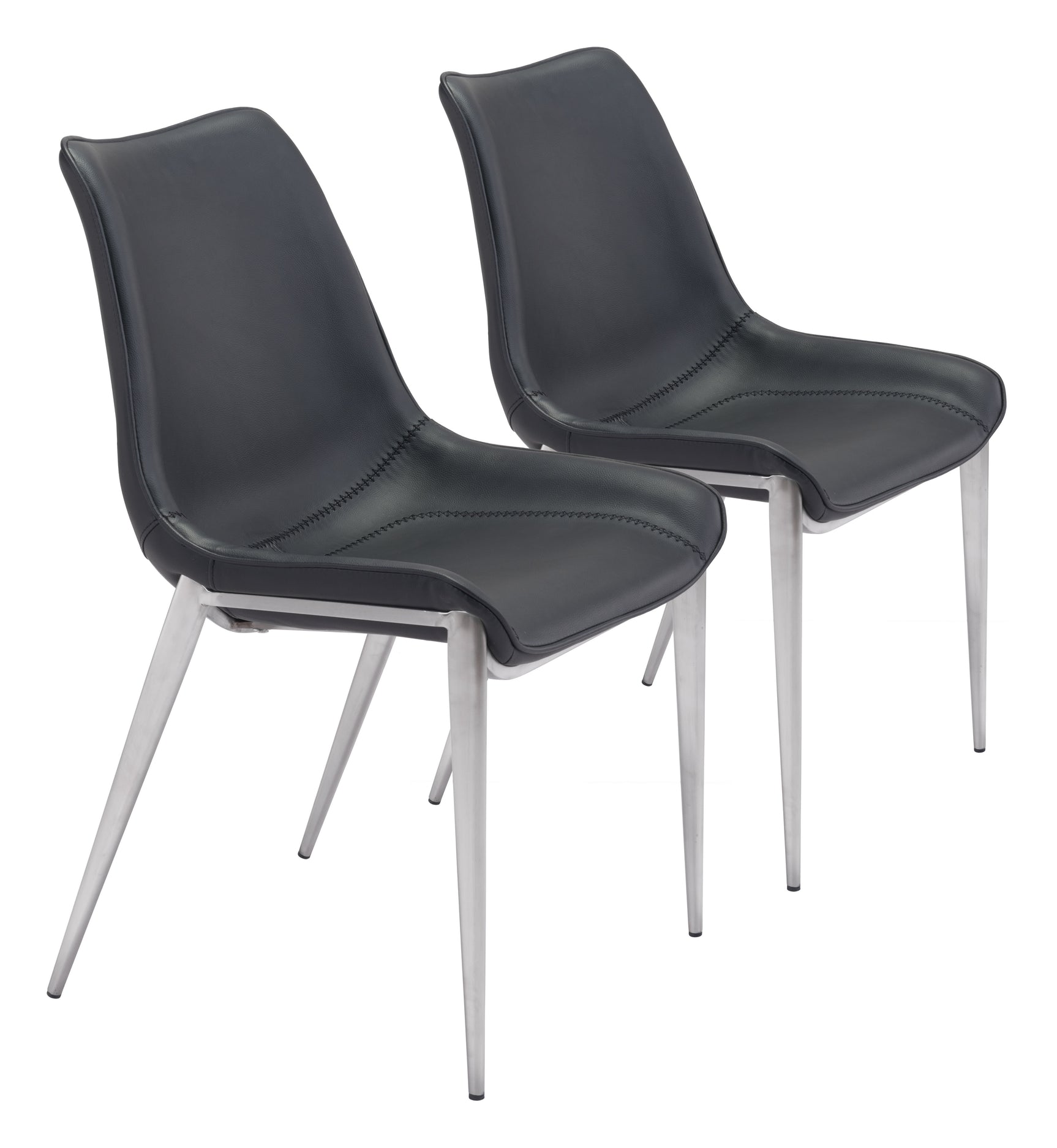 Magnus Black & Silver Dining Chair (Set of 2)