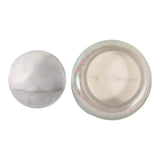 Dashholm White/Clear Gardenia Luster Candle