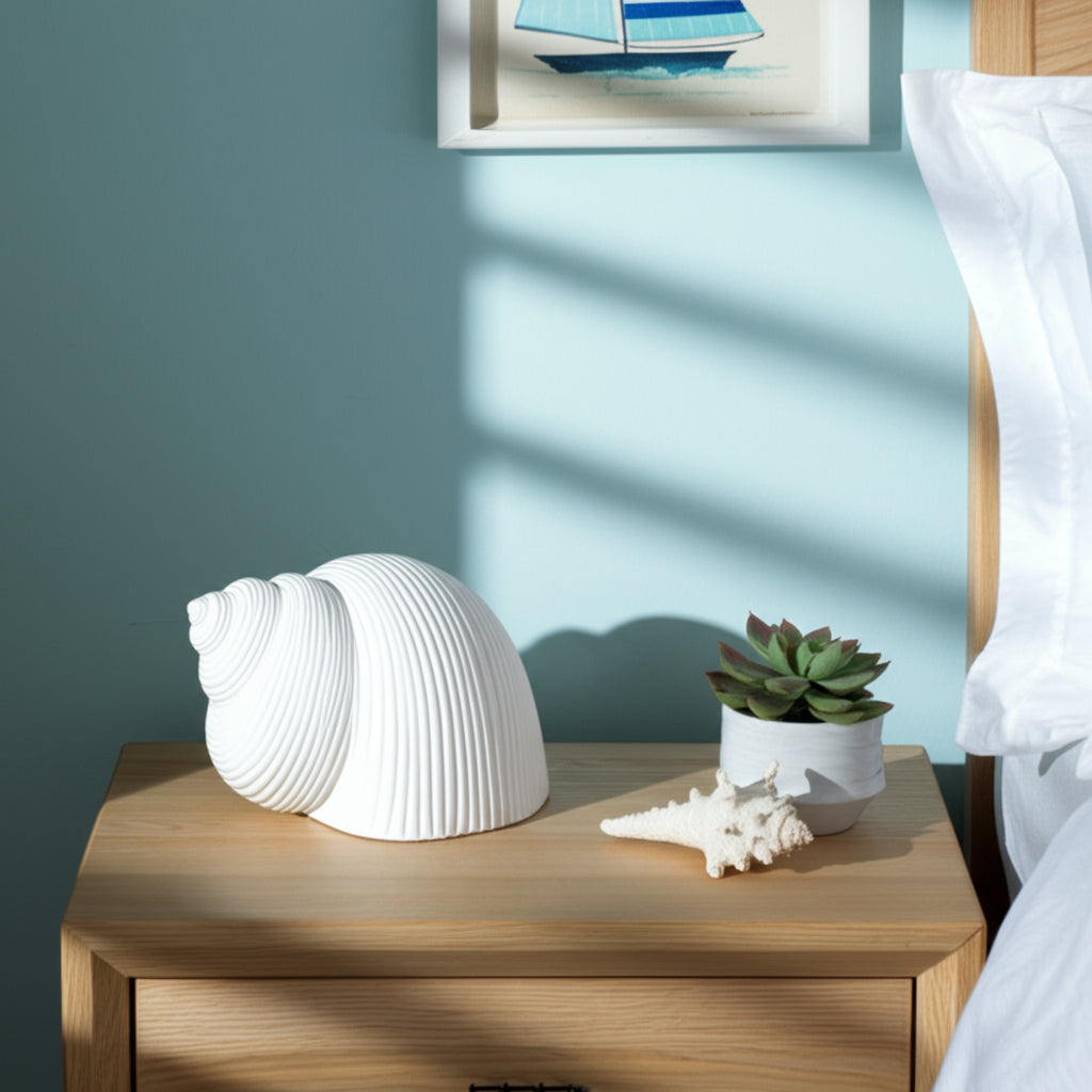 Cleoside White Bonnet Seashell Decor