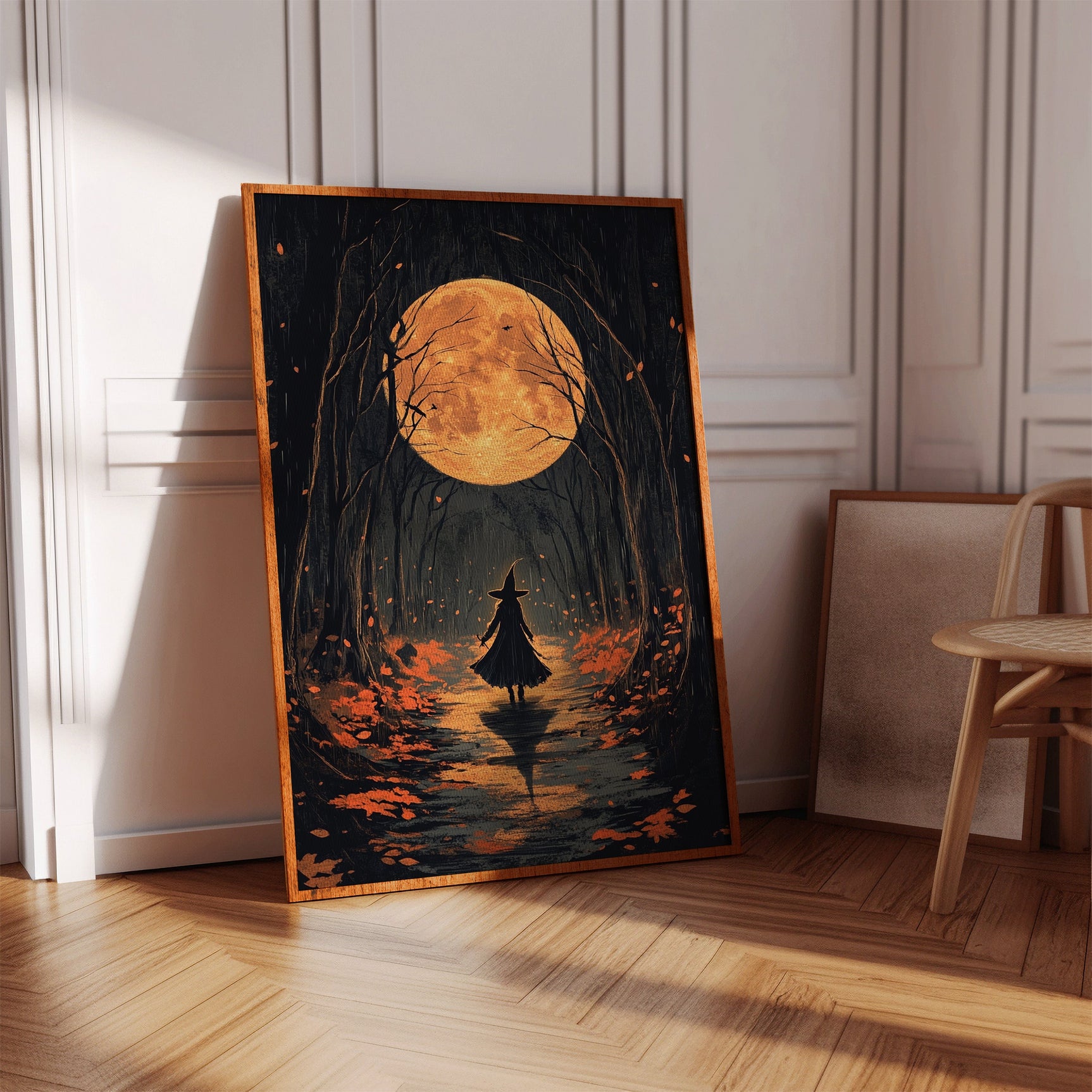 Witch Beneath the Harvest Moonlight