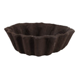 Ragtown Brown Fluted Paper Mache Bowl