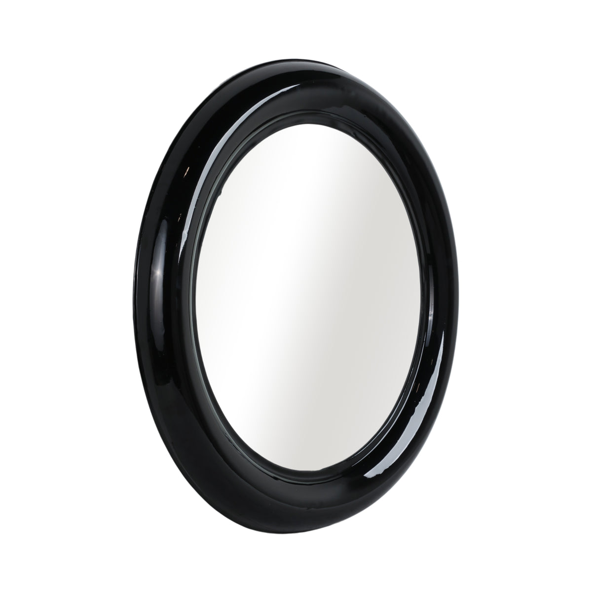 Wikiup Black Metal Round Mirror