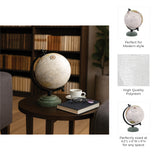 Fagan Green/Black Globe on Ridged Marble Base