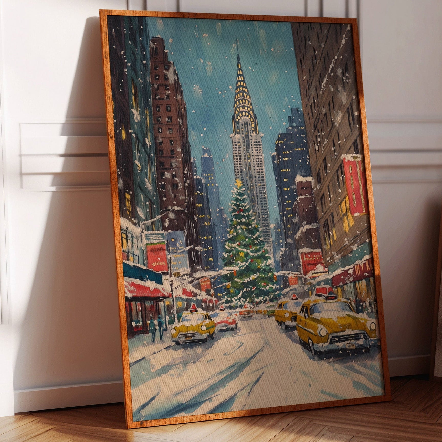 New York Winter Christmas Cityscape