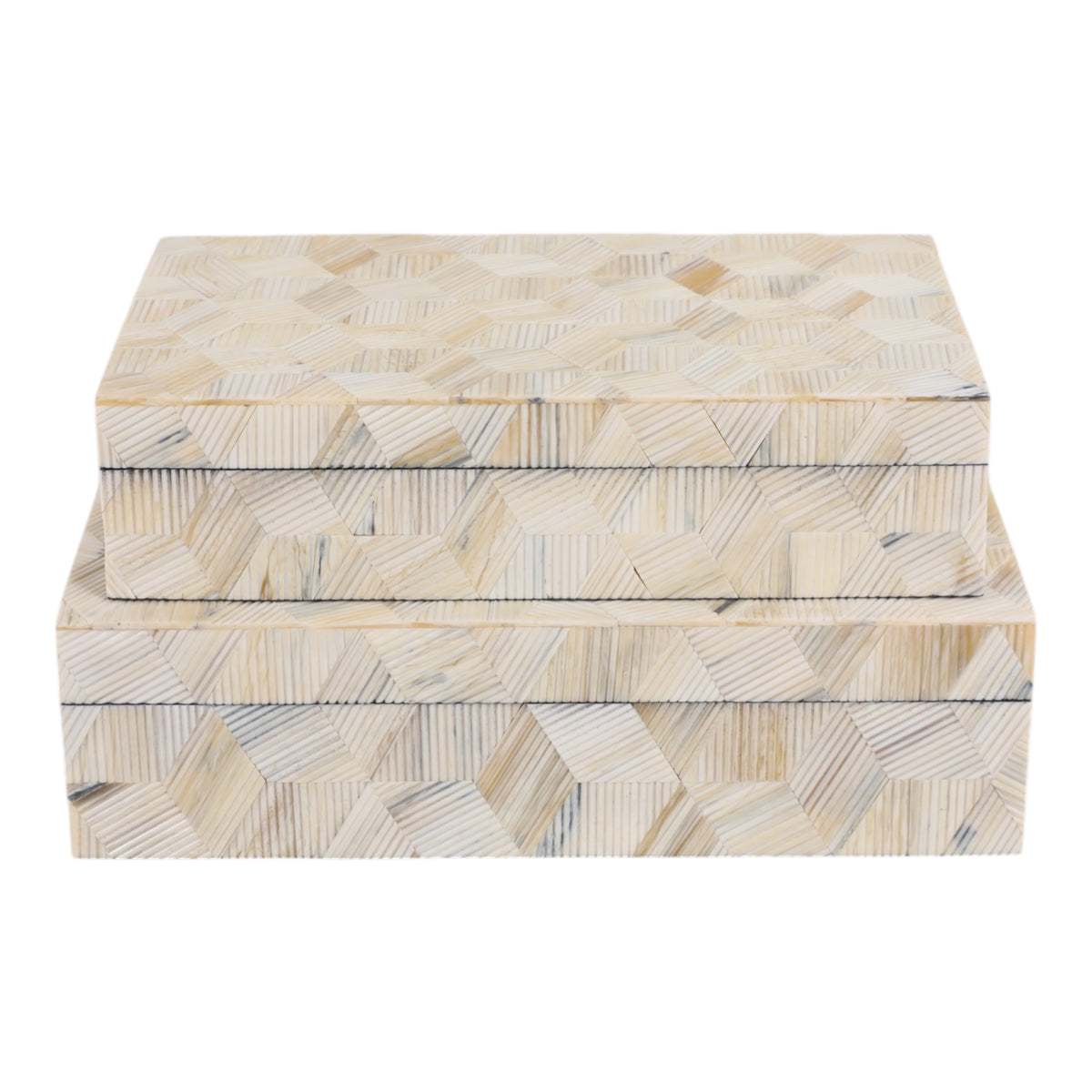 Dunmovin Multicolor Etched Geo Cube Resin Boxes (Set of 2)