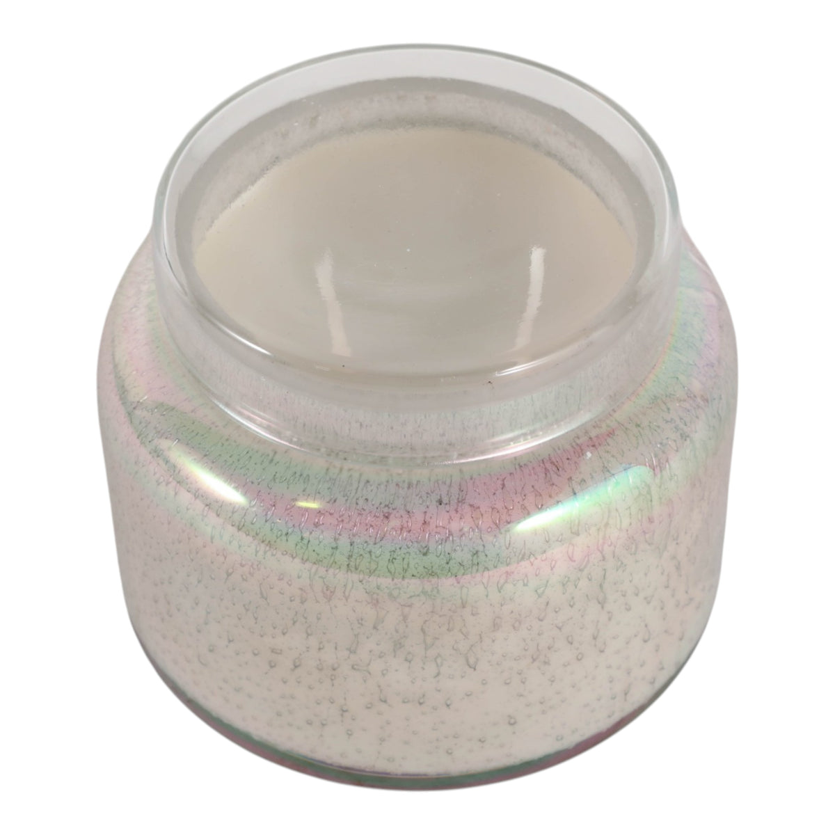 Dashholm White/Clear Gardenia Luster Candle