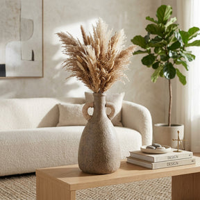 Igerna Taupe/Brown Small Aldo Woven Handle Vase