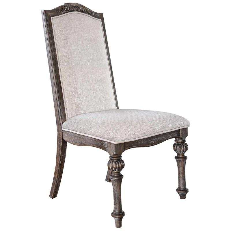 Arcadia Rustic Brown & Ivory Side Chair (Set of 2)