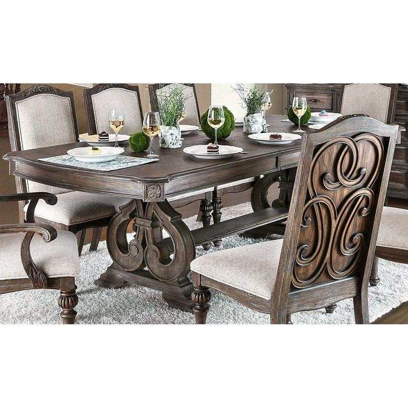 Arcadia Rustic Brown Dining Room Set / 7pc - Ornate Home