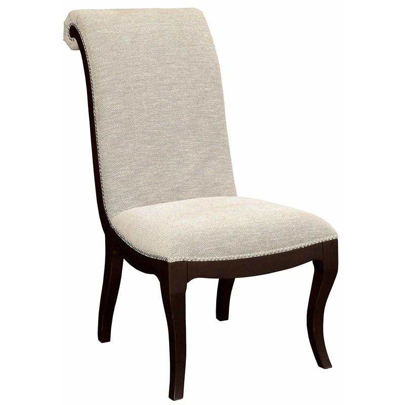 Ornette Espresso & Beige Side Chair (Set of 2) - Ornate Home