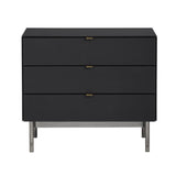 Stratton Black/Gray Three-Drawer Chest