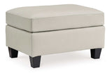 Genoa Leather Accent Ottoman - Ornate Home