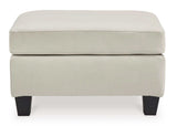 Genoa Leather Accent Ottoman - Ornate Home