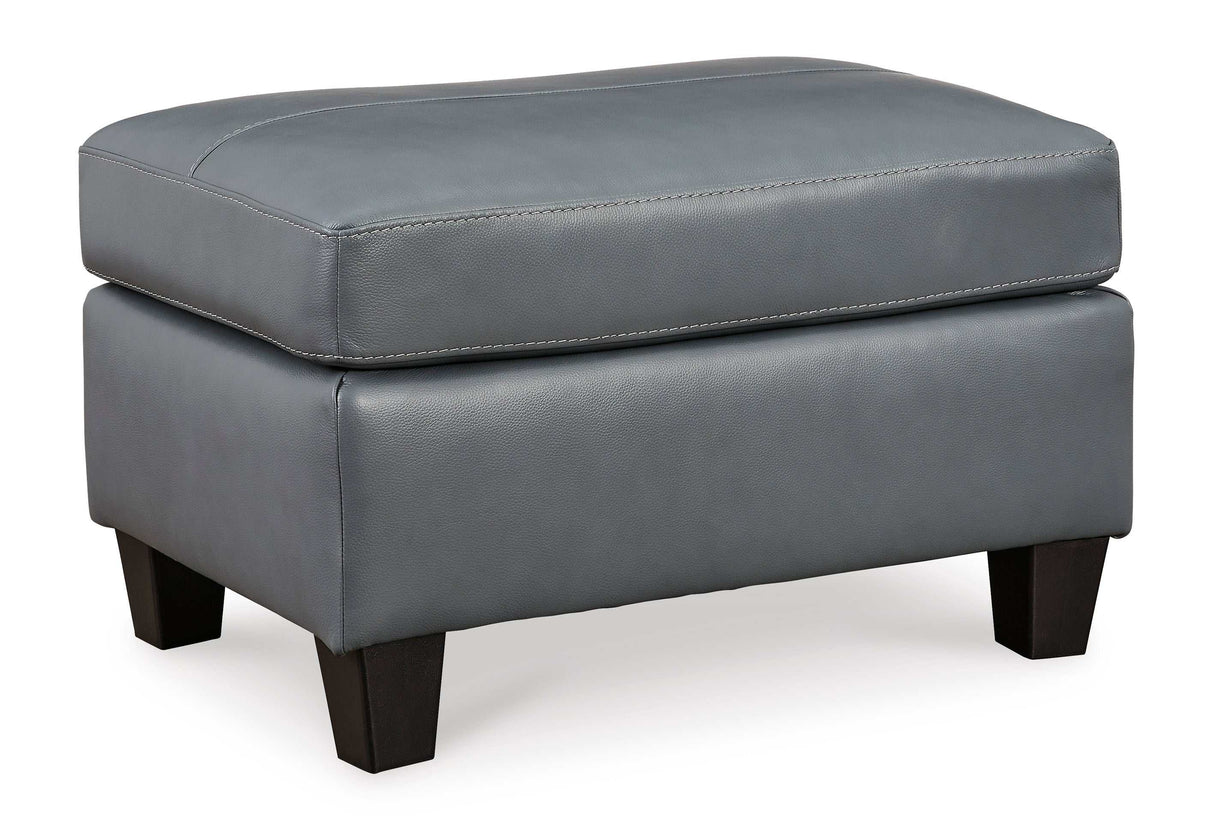 Genoa Leather Accent Ottoman - Ornate Home