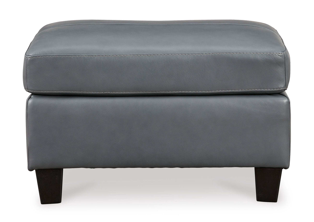 Genoa Leather Accent Ottoman - Ornate Home