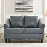 Genoa Leather Loveseat - Ornate Home