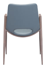 Desi Azure Gray & Walnut Dining Chair (Set of 2)