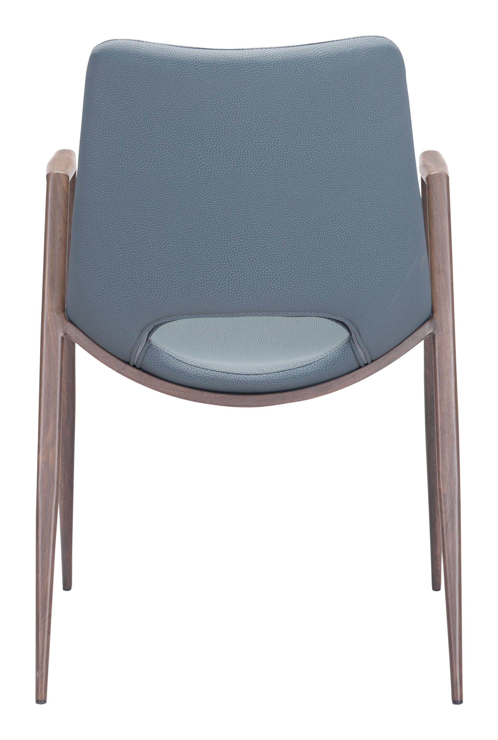 Desi Azure Gray & Walnut Dining Chair (Set of 2)