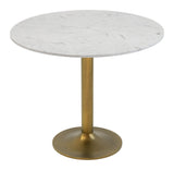 Fullerton White & Gold Dining Table