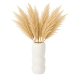 Dinuba White Ceramic Waffle Texture Organic Vase