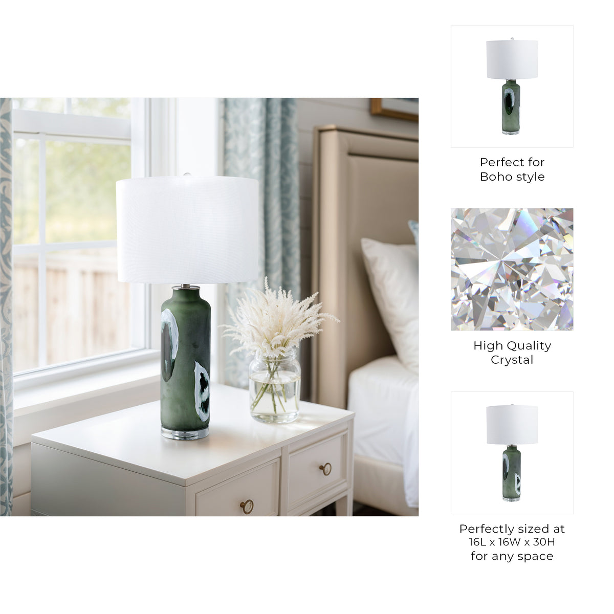 Barro Green Artful Glass Table Lamp