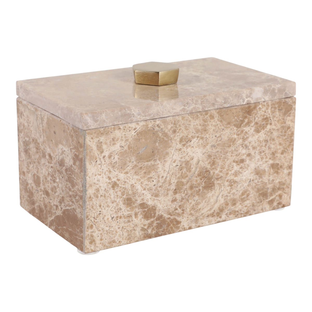 La Quinta Ivory/Brown Empredor Marble Box