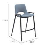 Desi Azure Gray Counter Stool (Set of 2)