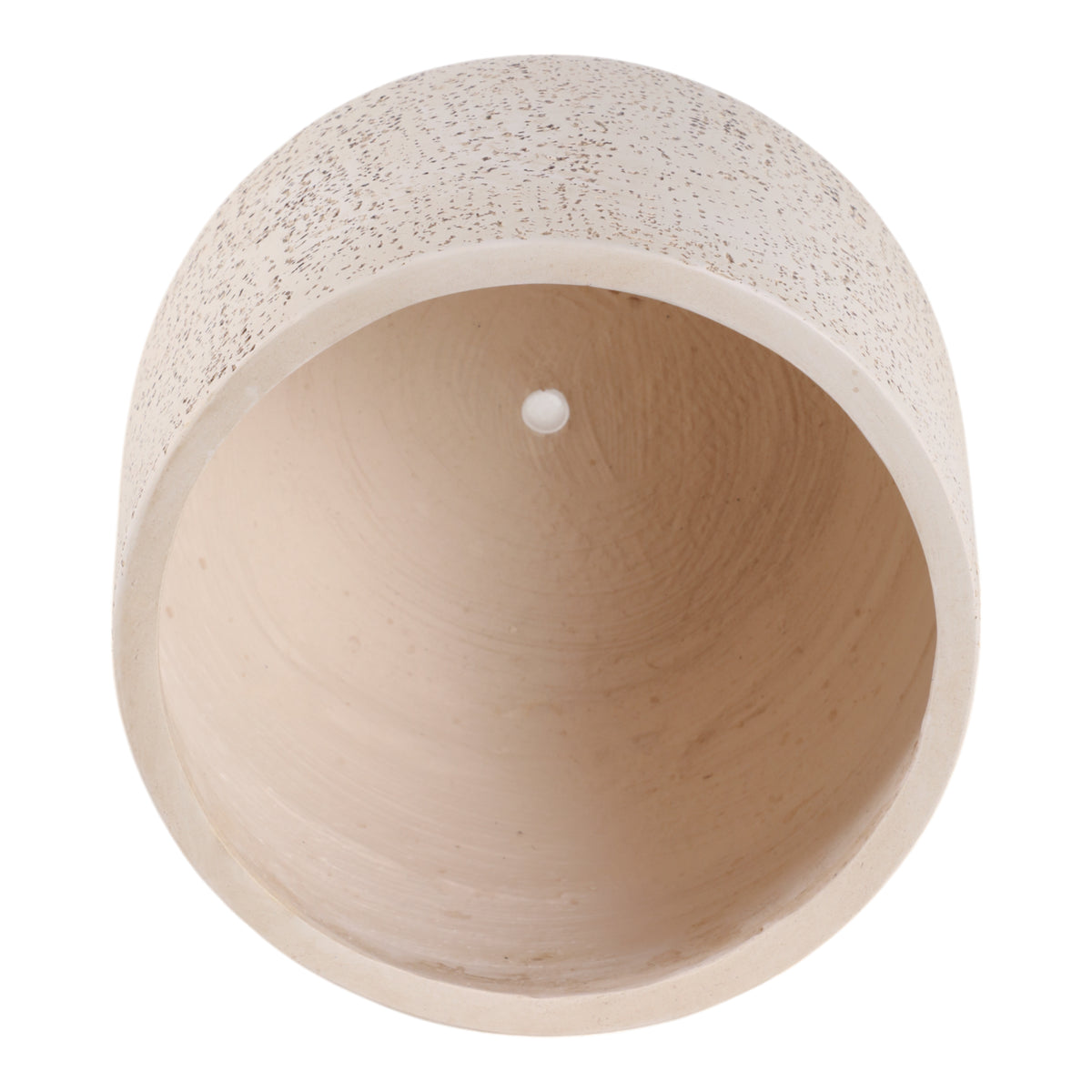 Toddcliff Ivory Resin Cement Texture Planters (Set of 3)