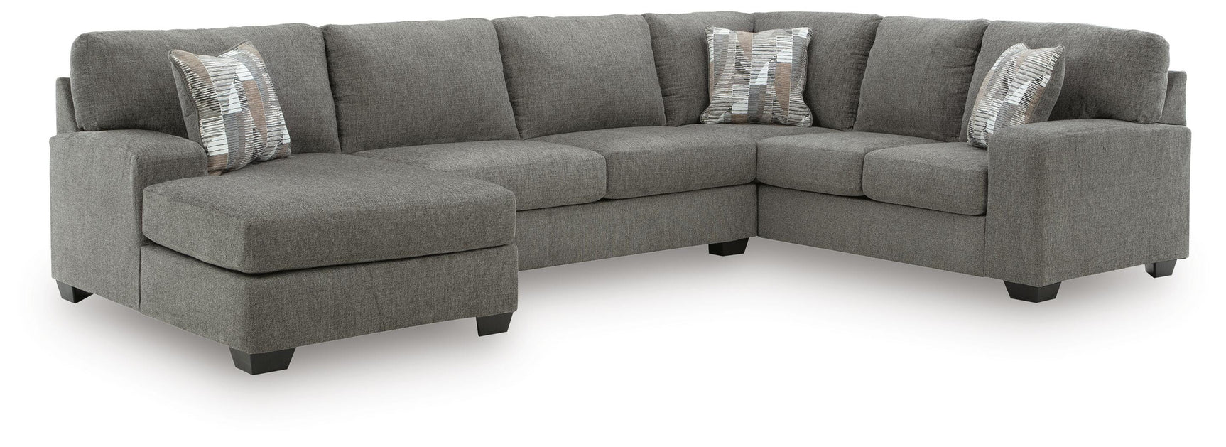 Newellen Greystone 3-Piece Sleeper Sectional with Left-Arm Facing Chaise (Online Special Price)