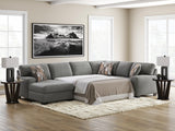 Newellen Greystone 3-Piece Sleeper Sectional with Left-Arm Facing Chaise