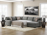 Newellen Greystone 3-Piece Sleeper Sectional with Right-Arm Facing Chaise