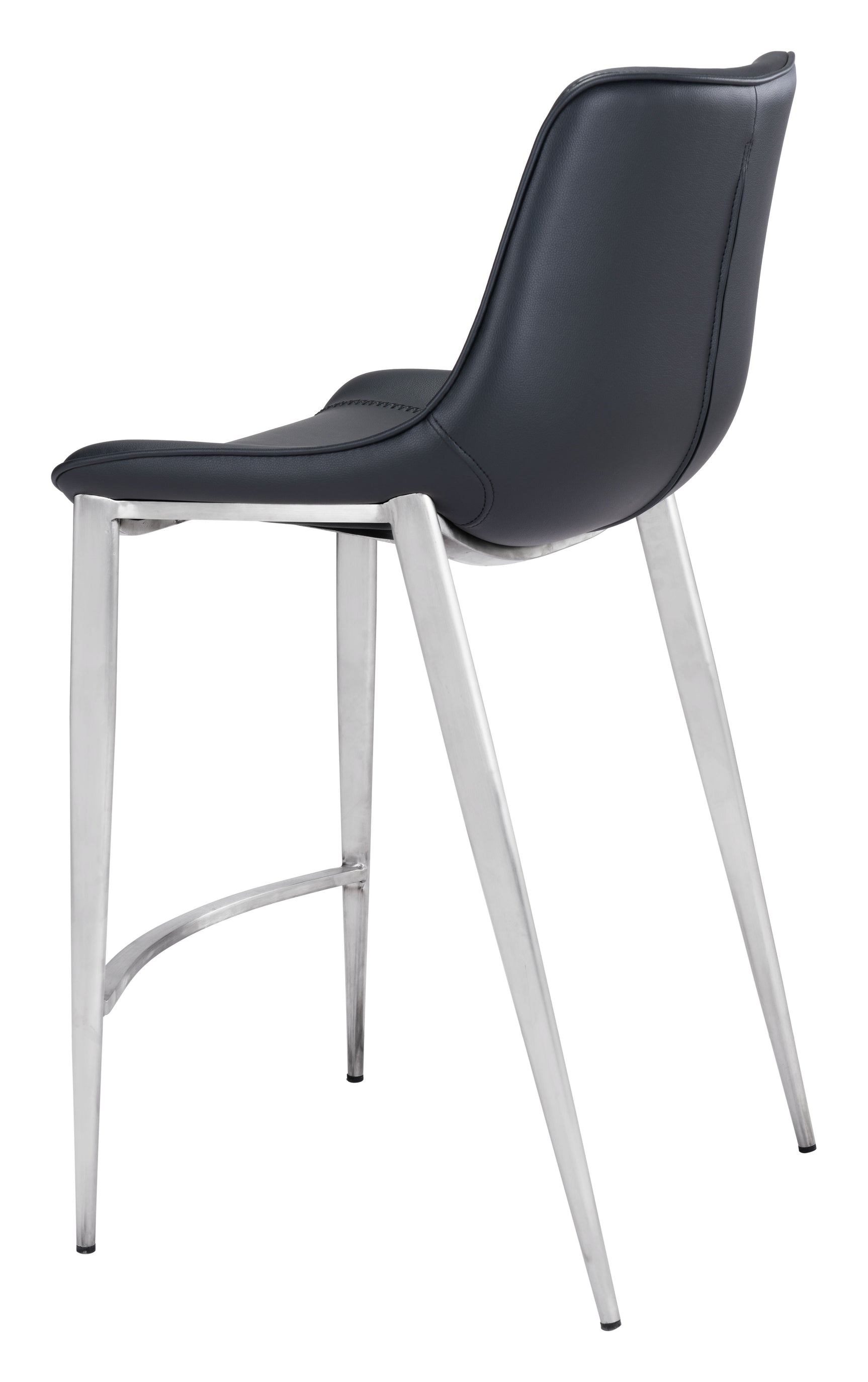 Magnus Black & Silver Counter Stool (Set of 2)