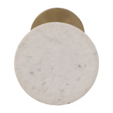 Goat Rock Gold/White Metal Round Drink Table
