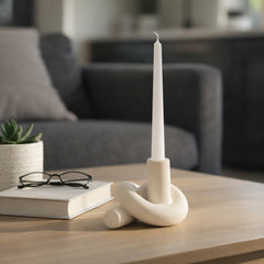 Duncancross White Candle Holder