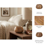 Barlowrun Natural 10 Oz Vanilla Modern Wood Bowl Candle
