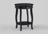 Jacie Black Round Chairside Table