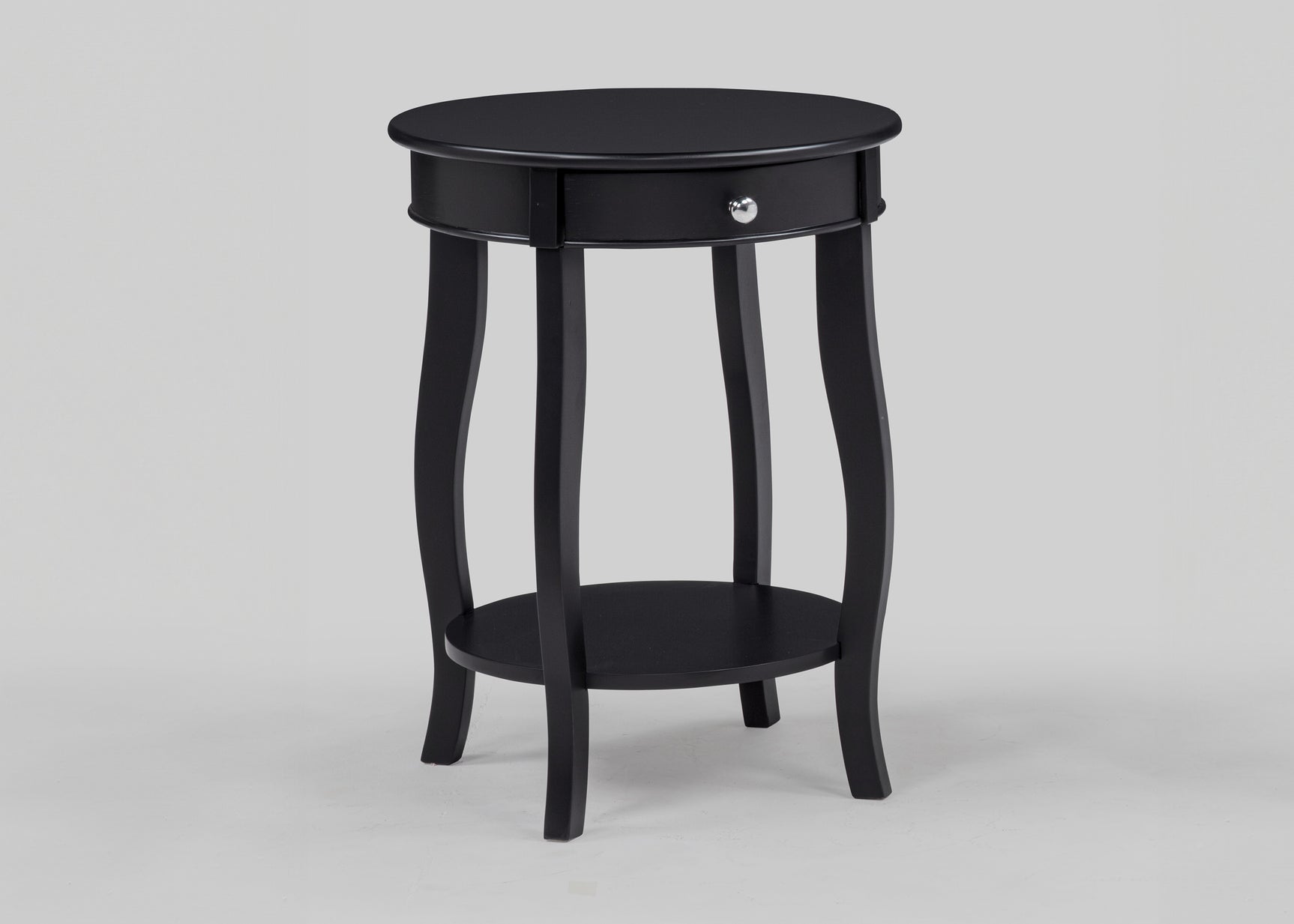 Jacie Black Round Chairside Table