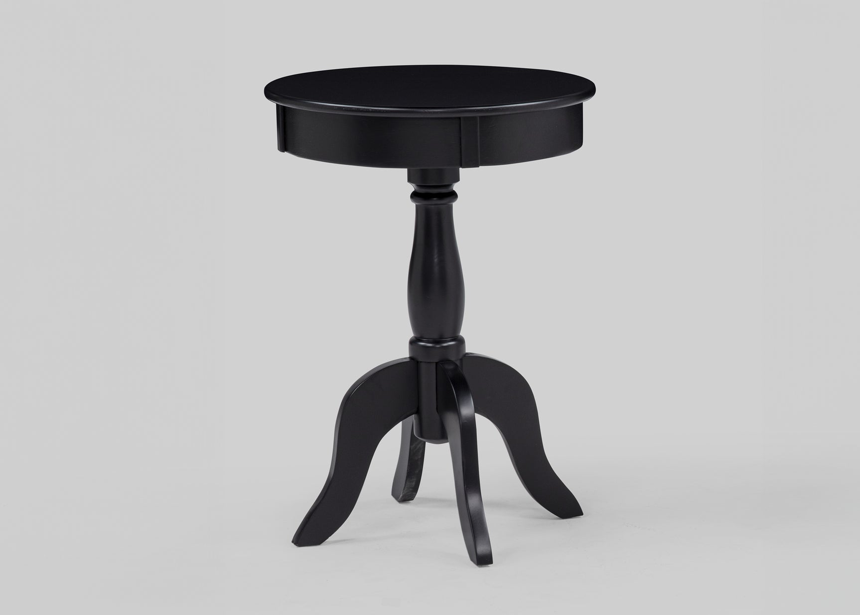 Romy Black Round Chairside Table