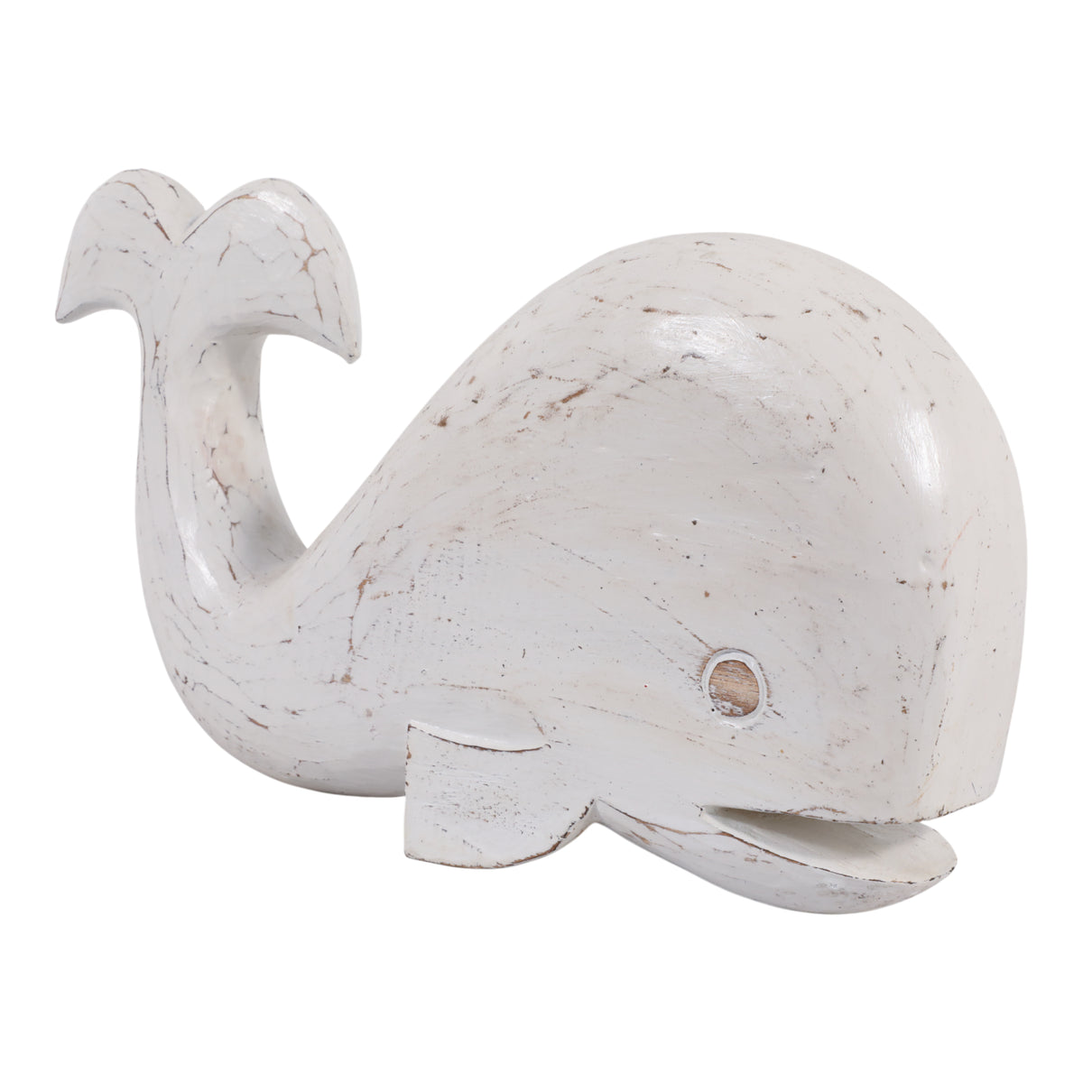 Jordanfield White Alibizia Wood Whale
