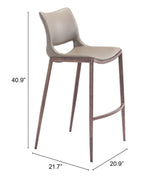 Ace Brown & Walnut Barstool (Set of 2)
