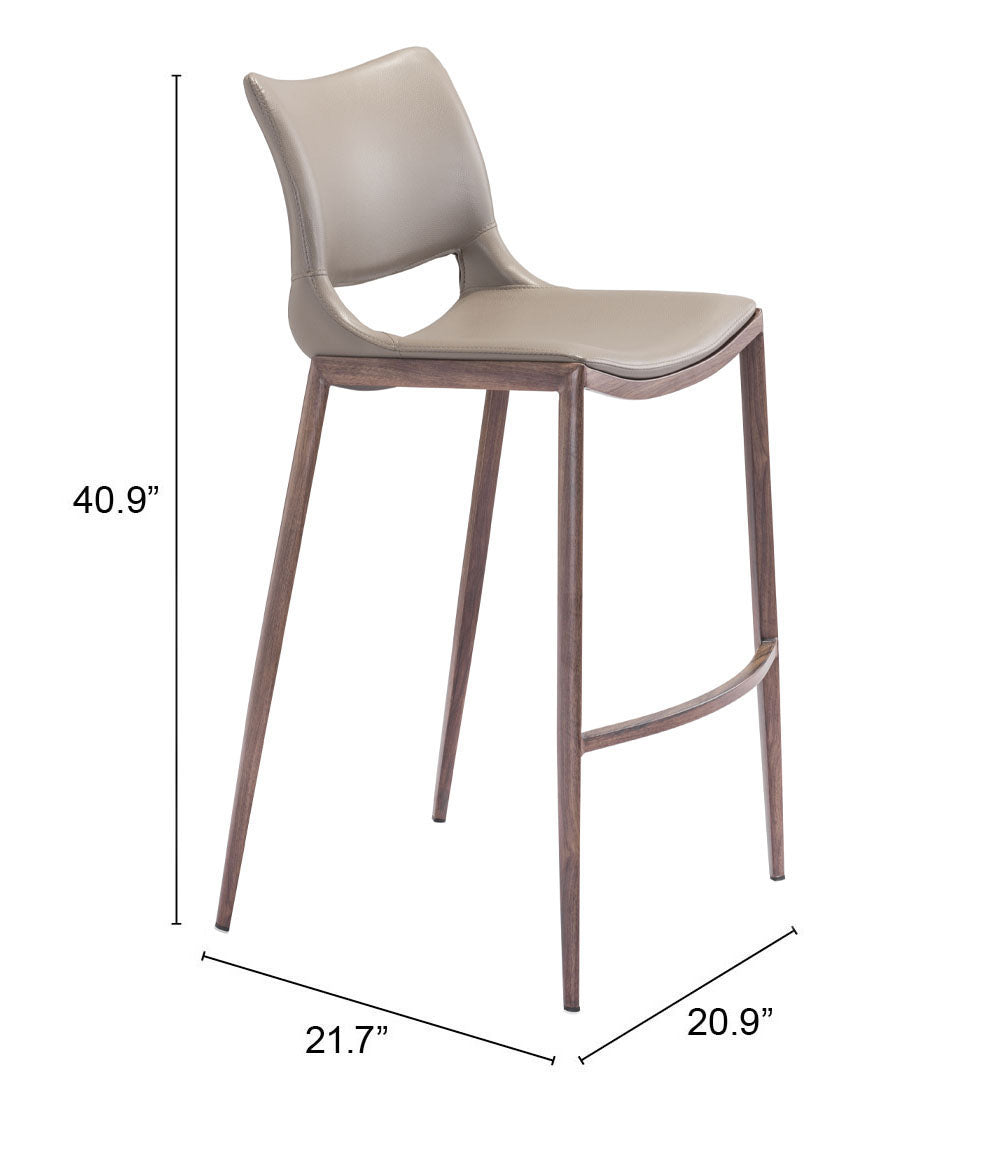 Ace Brown & Walnut Barstool (Set of 2)