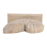 Yorkville White/Natural Small Distressed Wood Shell on Base