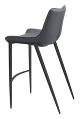 Magnus Dark Gray & Black Barstool (Set of 2)