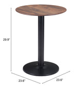 Alto Brown & Black Bistro Table