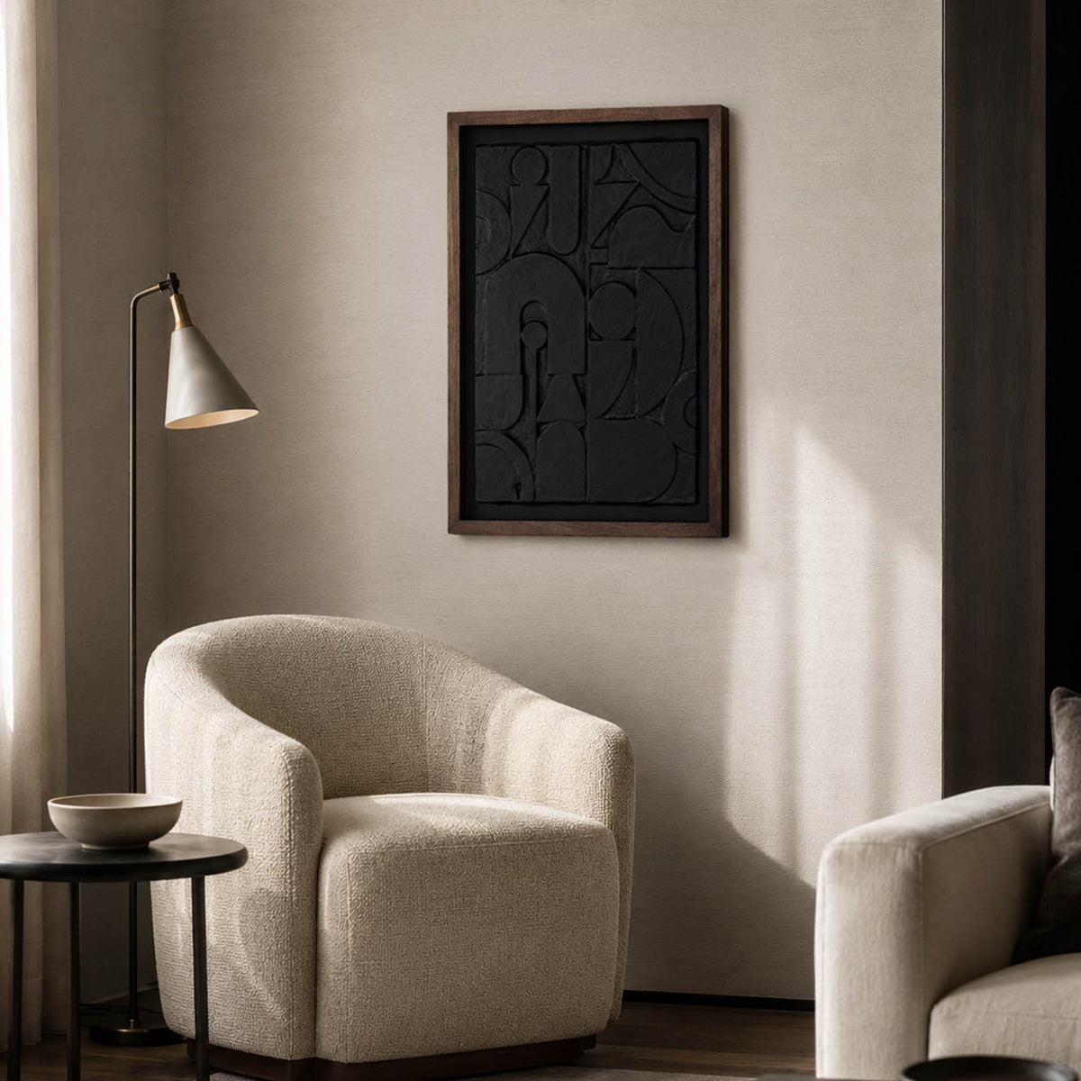 Westmorland Black/Dark Brown Paper Mache Wall Art