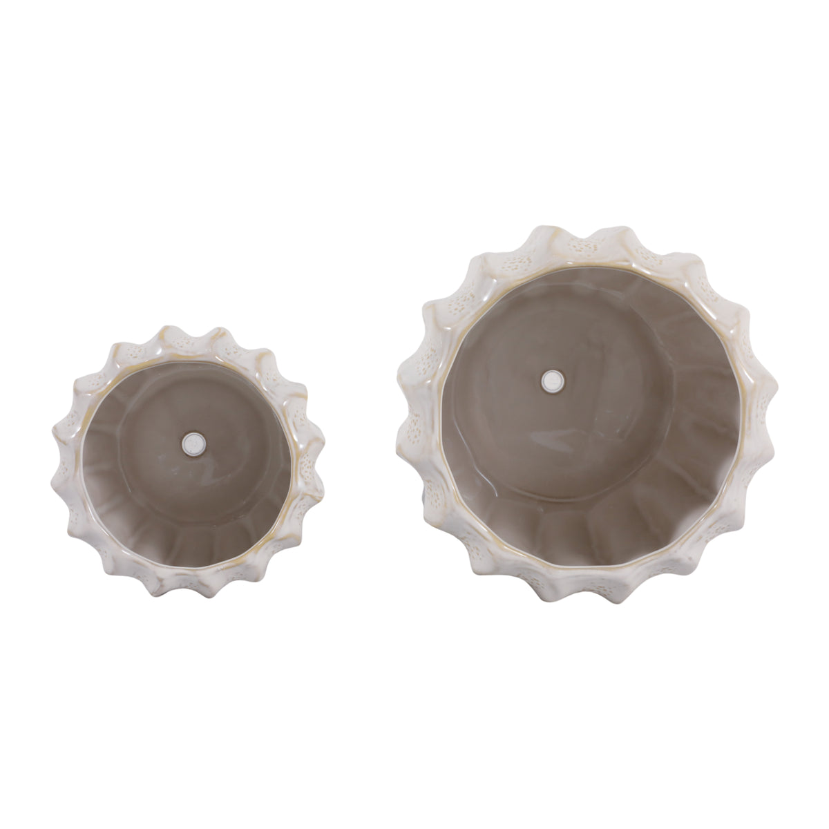 Valbeach Ivory/White Planters (Set of 2)